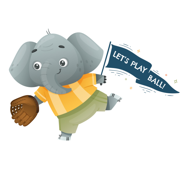 Sports Programs for Kids | Elephant yelling Let's Play Ball!